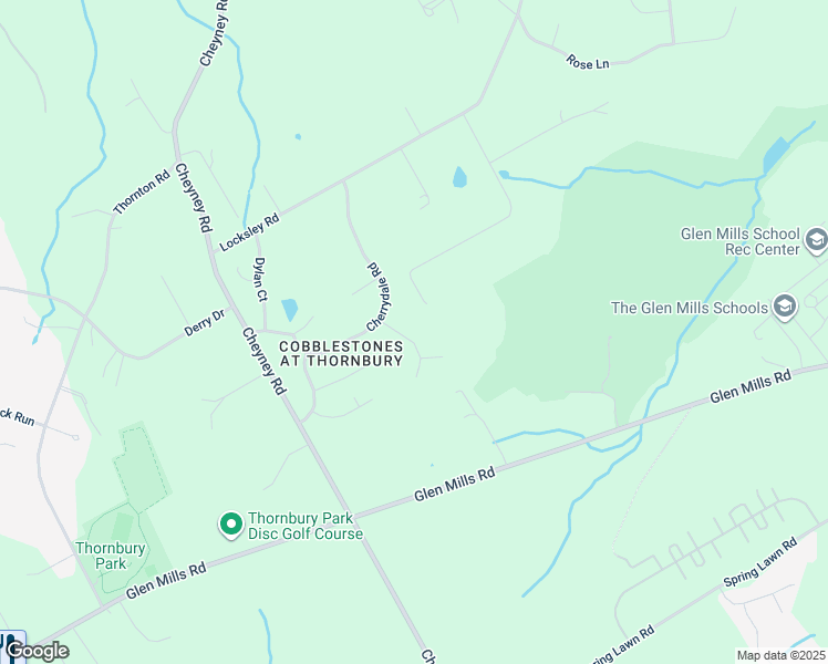 map of restaurants, bars, coffee shops, grocery stores, and more near 21 Chelsea Court in Glen Mills