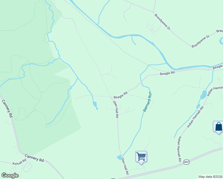 map of restaurants, bars, coffee shops, grocery stores, and more near 1052 Glen Hall Road in West Chester