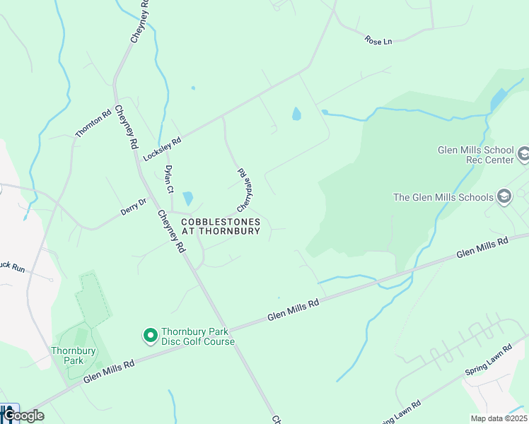 map of restaurants, bars, coffee shops, grocery stores, and more near 23 Chelsea Court in Glen Mills