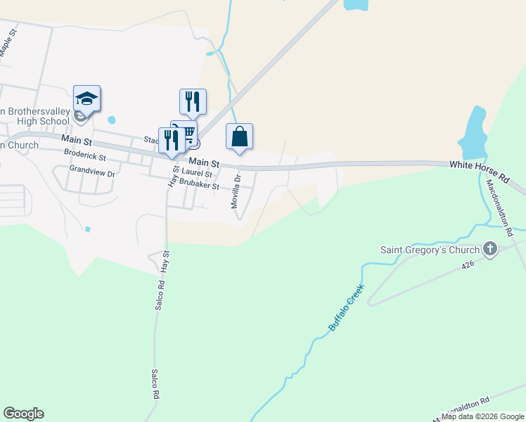 map of restaurants, bars, coffee shops, grocery stores, and more near 161 Movilla Drive in Berlin