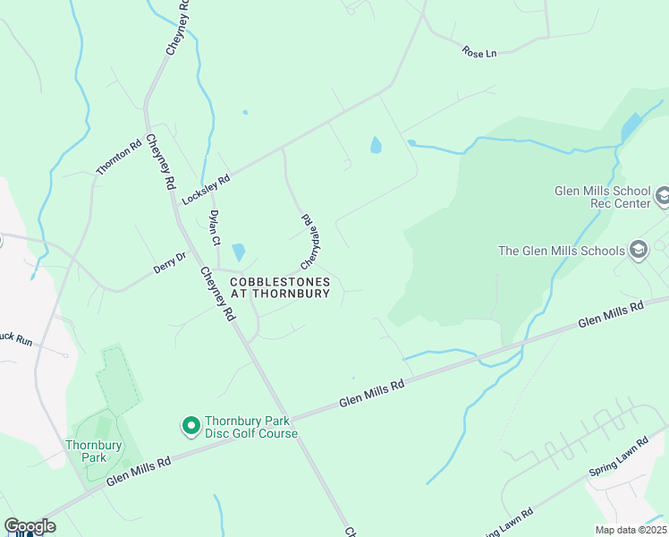 map of restaurants, bars, coffee shops, grocery stores, and more near 23 Chelsea Court in Glen Mills