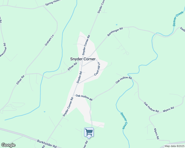 map of restaurants, bars, coffee shops, grocery stores, and more near 64 Crest Hill Lane in Red Lion