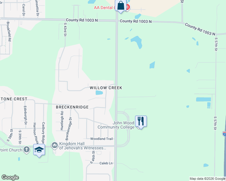 map of restaurants, bars, coffee shops, grocery stores, and more near 1060 South 48th Street in Quincy