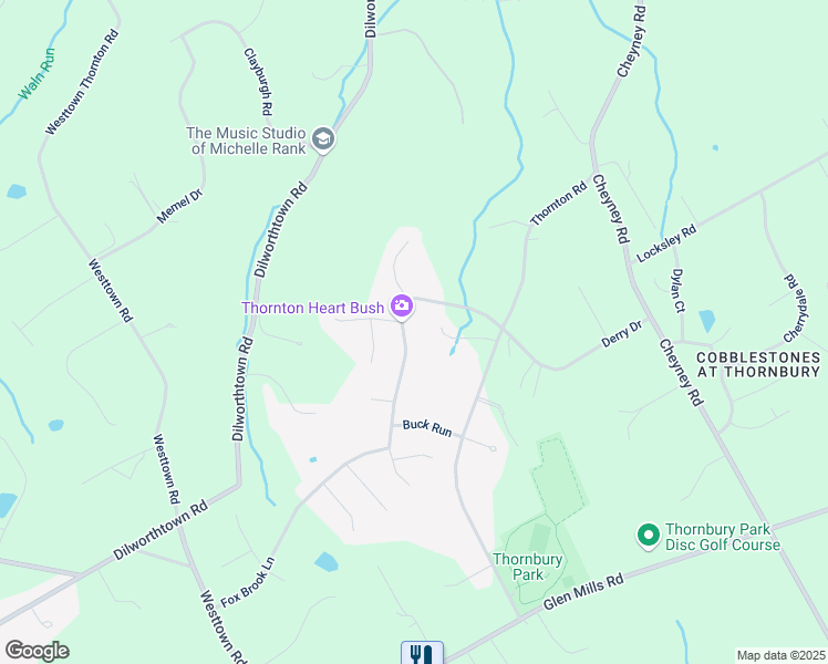 map of restaurants, bars, coffee shops, grocery stores, and more near 10 Country Run in Thornton
