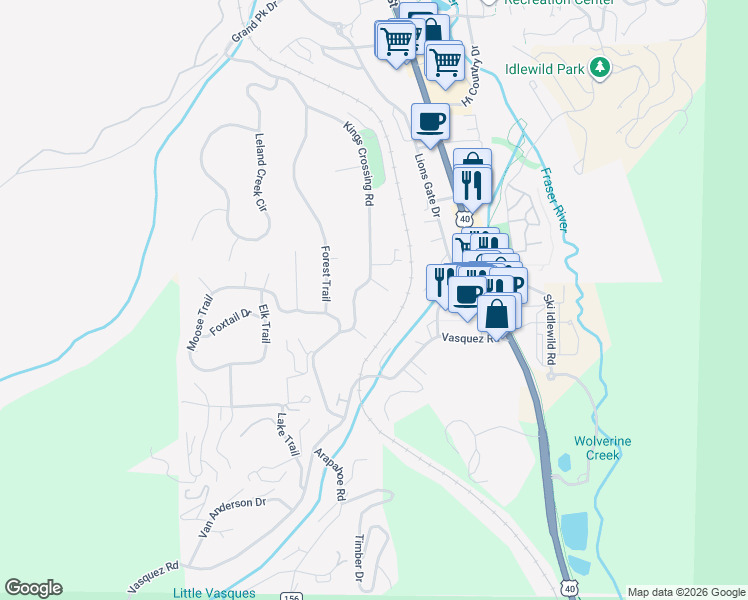 map of restaurants, bars, coffee shops, grocery stores, and more near 470 Kings Crossing Road in Winter Park