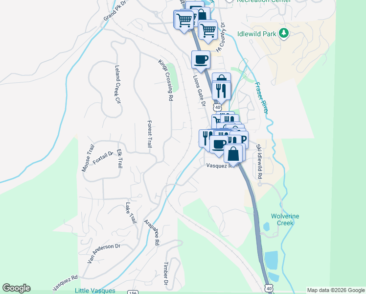 map of restaurants, bars, coffee shops, grocery stores, and more near 470 Kings Crossing Road in Winter Park