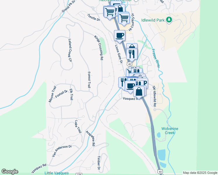 map of restaurants, bars, coffee shops, grocery stores, and more near 470 Kings Crossing Road in Winter Park