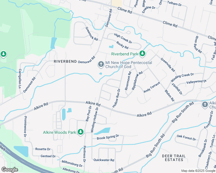 map of restaurants, bars, coffee shops, grocery stores, and more near 3668 Creekwood Avenue in Columbus