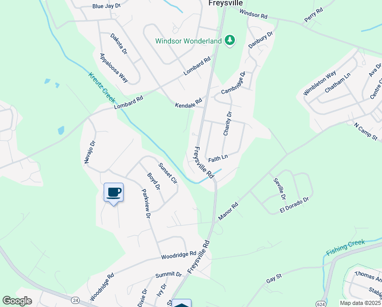 map of restaurants, bars, coffee shops, grocery stores, and more near 300 Barclay Drive in Red Lion