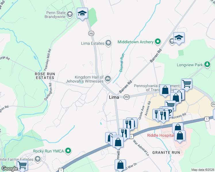 map of restaurants, bars, coffee shops, grocery stores, and more near in Lima