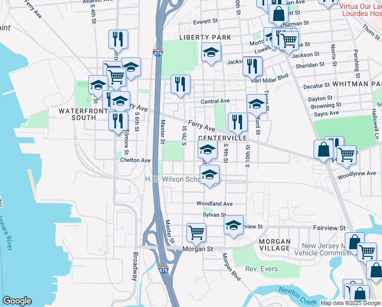 map of restaurants, bars, coffee shops, grocery stores, and more near in Camden