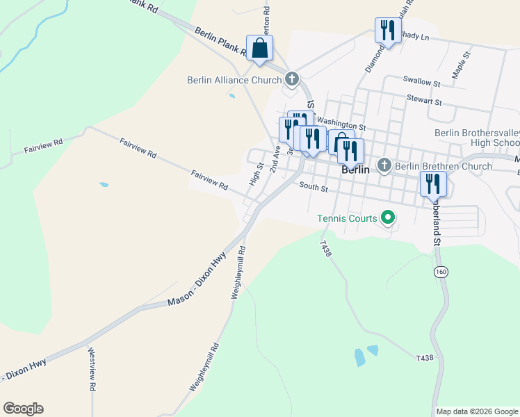 map of restaurants, bars, coffee shops, grocery stores, and more near in Berlin