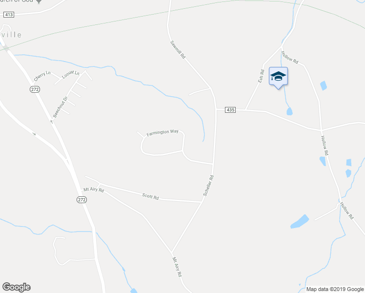 map of restaurants, bars, coffee shops, grocery stores, and more near Farmington Way in New Providence