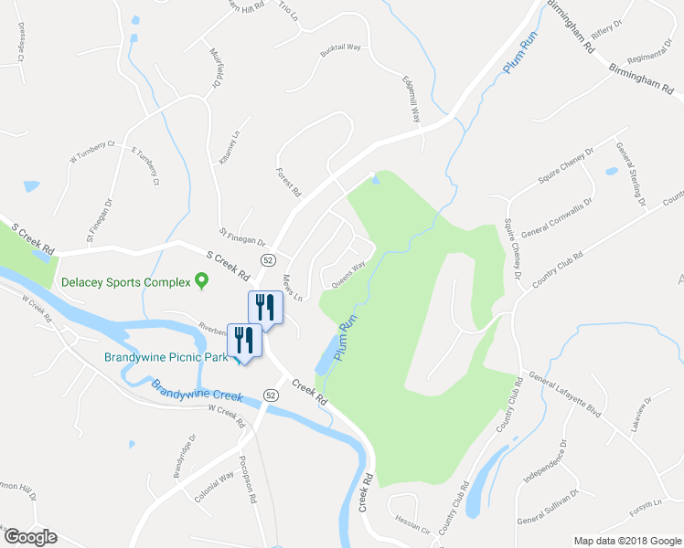 map of restaurants, bars, coffee shops, grocery stores, and more near 1116 Queens Way in West Chester