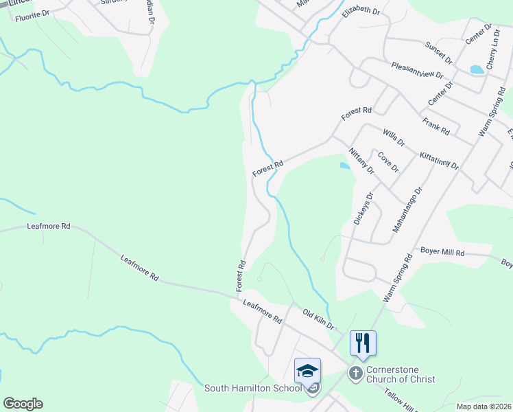 map of restaurants, bars, coffee shops, grocery stores, and more near 803 Forest Road in Chambersburg
