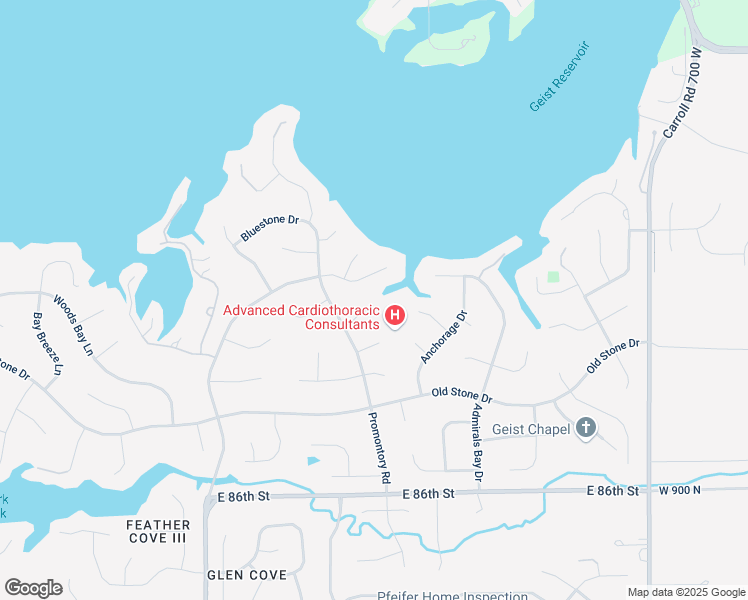 map of restaurants, bars, coffee shops, grocery stores, and more near 12152 Pearl Bay Ridge in Indianapolis