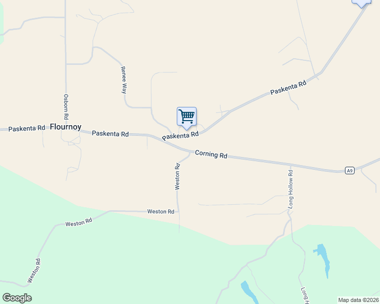 map of restaurants, bars, coffee shops, grocery stores, and more near 14578 Weston Road in Flournoy