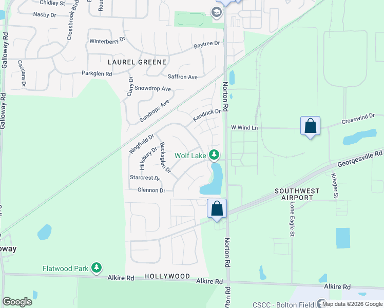 map of restaurants, bars, coffee shops, grocery stores, and more near 5745 Ricardo Drive in Galloway