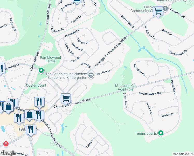 43 Fox Run Drive, Mount Laurel Township NJ Walk Score