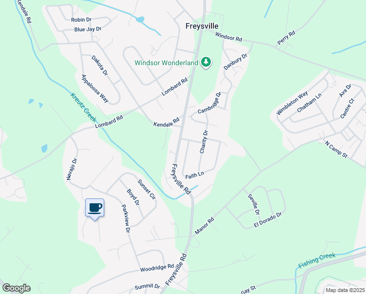 map of restaurants, bars, coffee shops, grocery stores, and more near 2925 Freysville Road in Red Lion