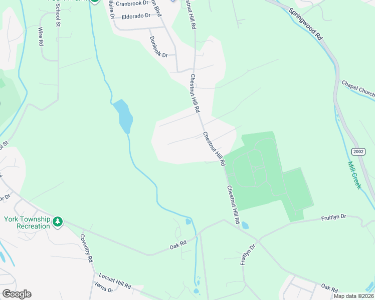 map of restaurants, bars, coffee shops, grocery stores, and more near 299 Chestnut Hill Road in York