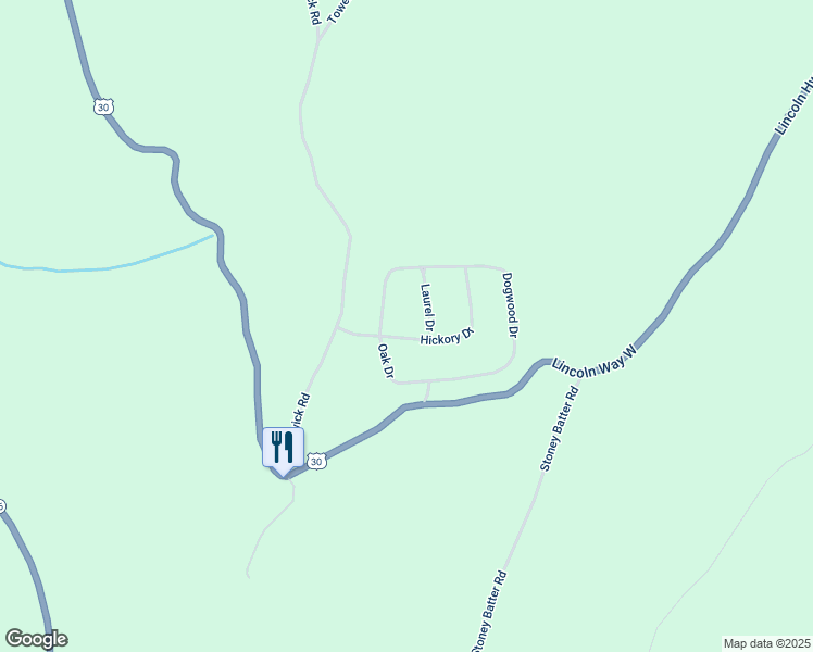 map of restaurants, bars, coffee shops, grocery stores, and more near 15815 Hickory Drive in Fort Loudon
