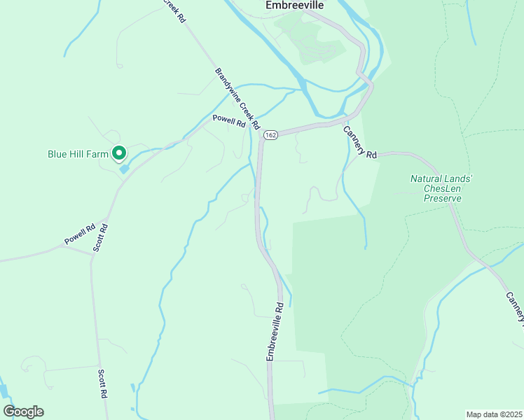 map of restaurants, bars, coffee shops, grocery stores, and more near 1578 Embreeville Road in Coatesville