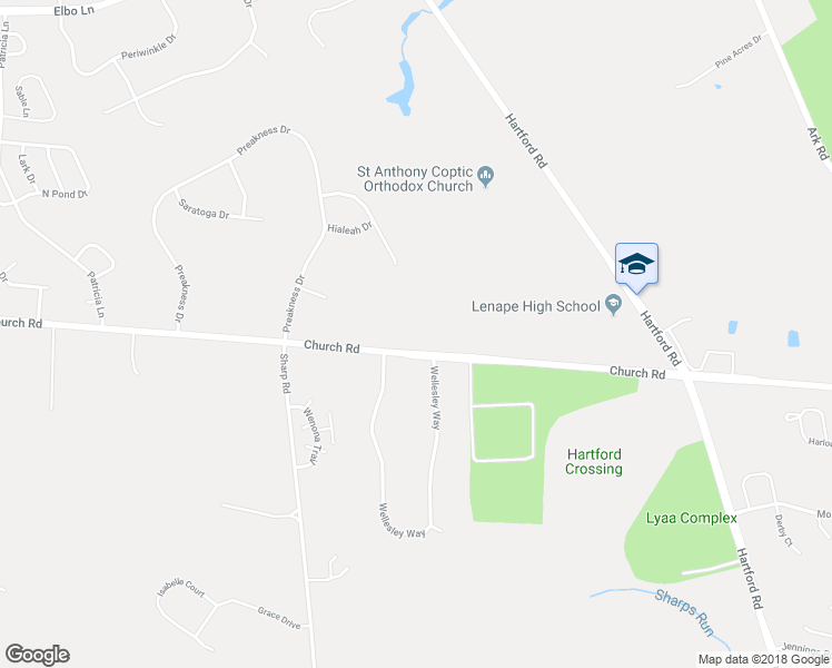 map of restaurants, bars, coffee shops, grocery stores, and more near 101 Church Road in Medford