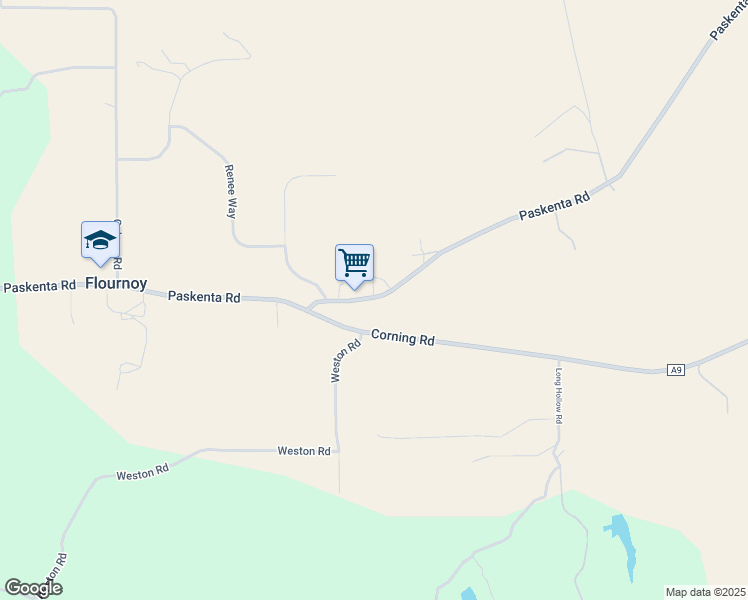 map of restaurants, bars, coffee shops, grocery stores, and more near in Flournoy