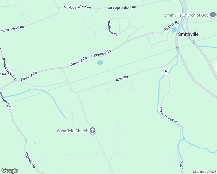 map of restaurants, bars, coffee shops, grocery stores, and more near 122 Miller Road in Willow Street