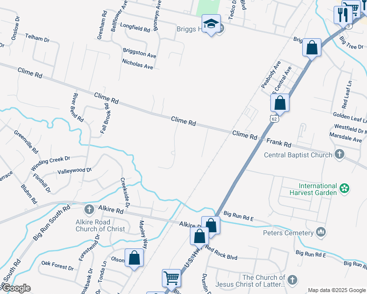 map of restaurants, bars, coffee shops, grocery stores, and more near 1700 Heinzerling Drive in Columbus