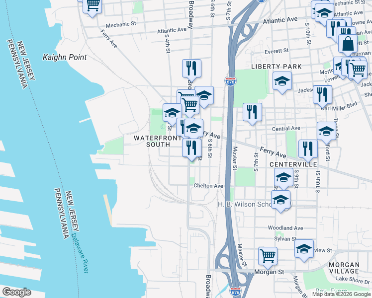 map of restaurants, bars, coffee shops, grocery stores, and more near in Camden