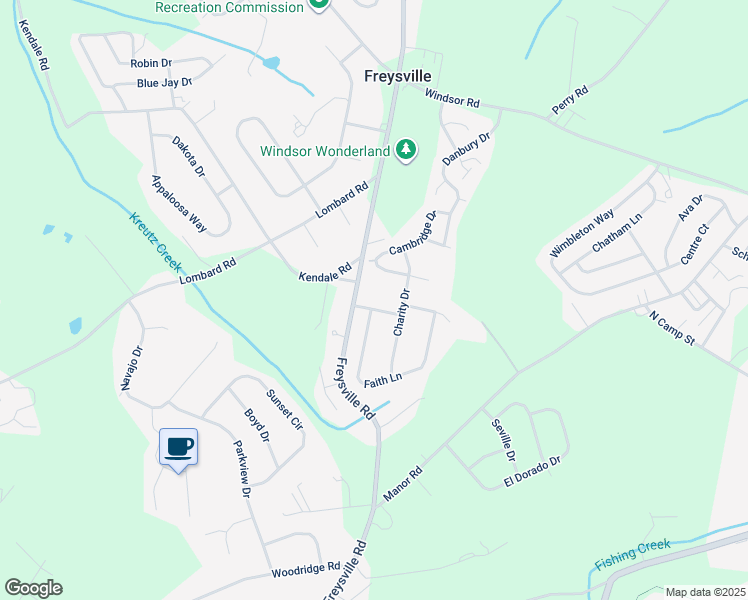 map of restaurants, bars, coffee shops, grocery stores, and more near 2002 Hope Drive in Red Lion