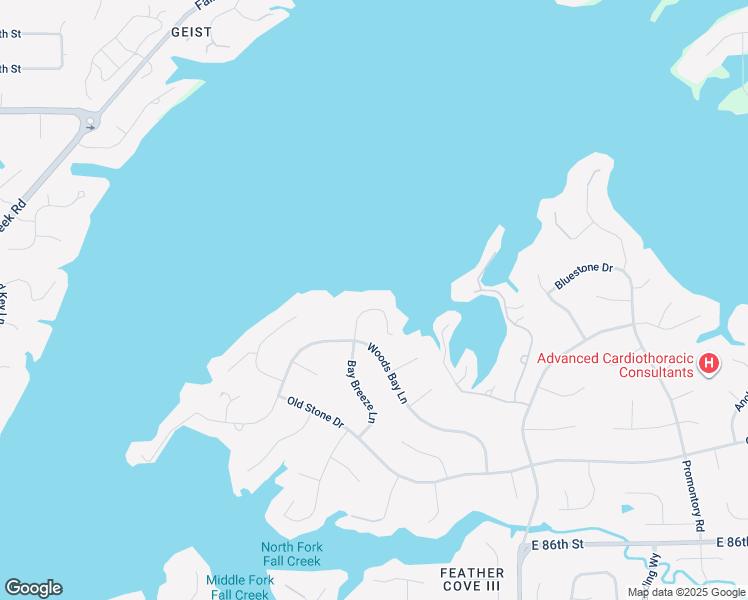 map of restaurants, bars, coffee shops, grocery stores, and more near 9062 Bay Breeze Court in Indianapolis