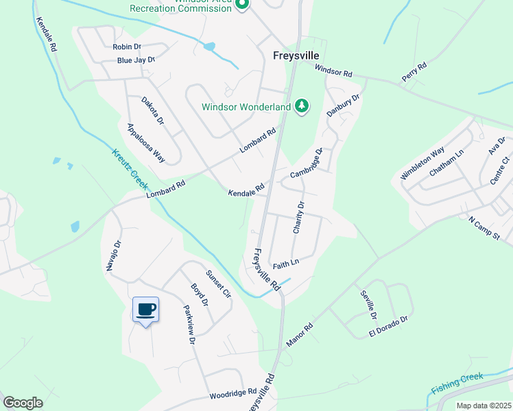 map of restaurants, bars, coffee shops, grocery stores, and more near 3900 Freysville Road in Red Lion