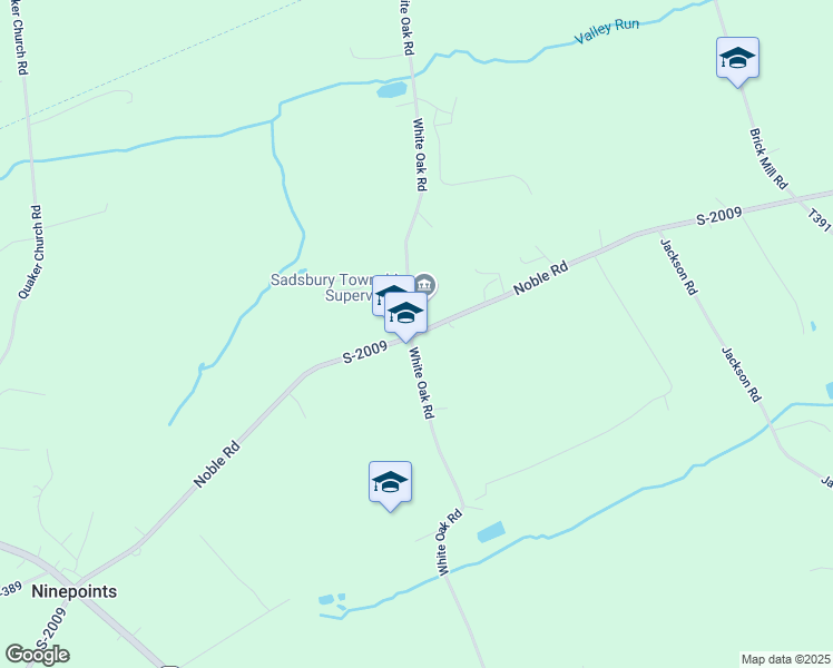 map of restaurants, bars, coffee shops, grocery stores, and more near 689 Noble Road in Christiana