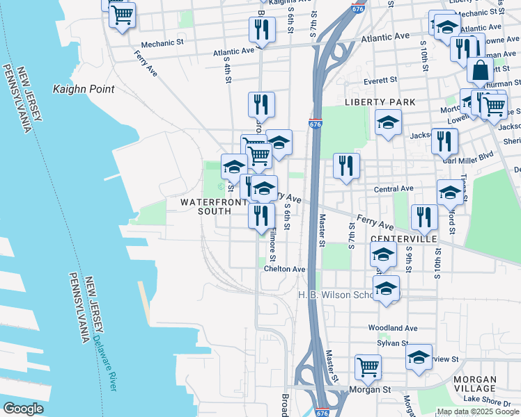 map of restaurants, bars, coffee shops, grocery stores, and more near in Camden