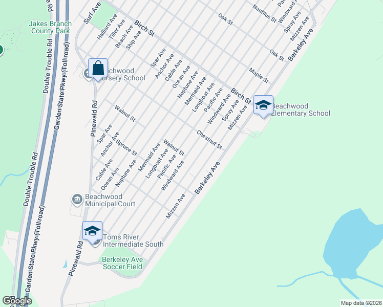 map of restaurants, bars, coffee shops, grocery stores, and more near 1144 Spray Avenue in Beachwood