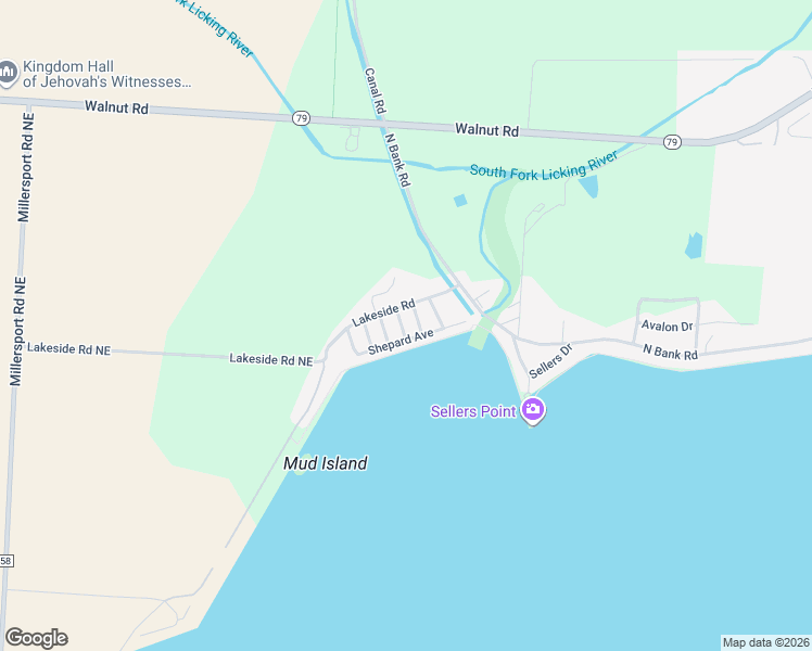 map of restaurants, bars, coffee shops, grocery stores, and more near 13565 Richards Street in Millersport