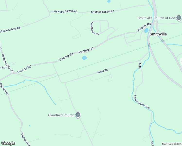 map of restaurants, bars, coffee shops, grocery stores, and more near 127 Miller Road in Willow Street