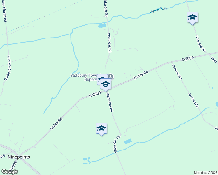 map of restaurants, bars, coffee shops, grocery stores, and more near 689 Noble Road in Christiana