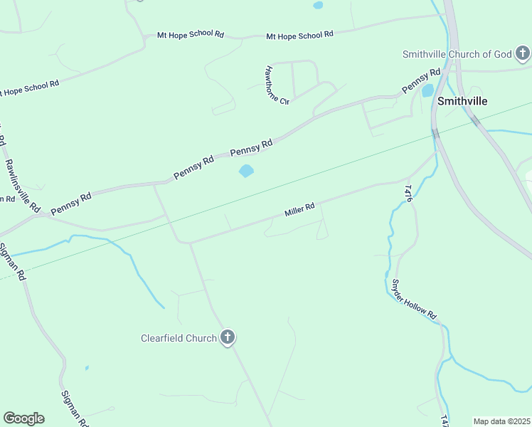 map of restaurants, bars, coffee shops, grocery stores, and more near 127 Miller Road in Willow Street