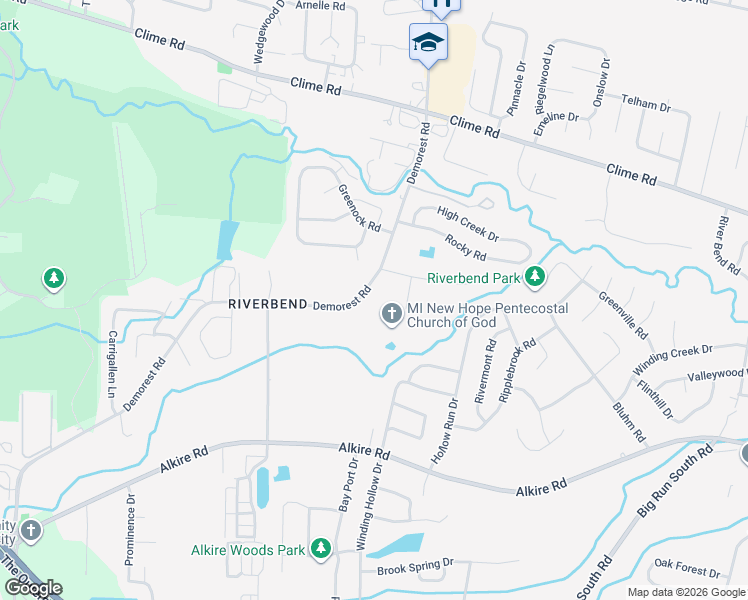 map of restaurants, bars, coffee shops, grocery stores, and more near 1490 Demorest Road in Columbus