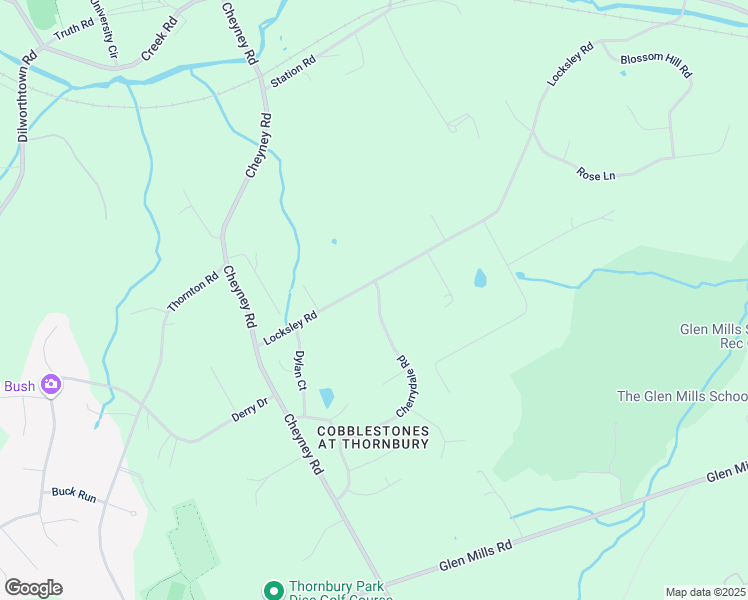 map of restaurants, bars, coffee shops, grocery stores, and more near 50 Cherrydale Road in Glen Mills