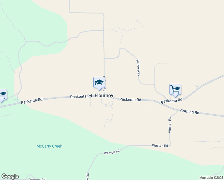 map of restaurants, bars, coffee shops, grocery stores, and more near 4210 Osborn Road in Corning