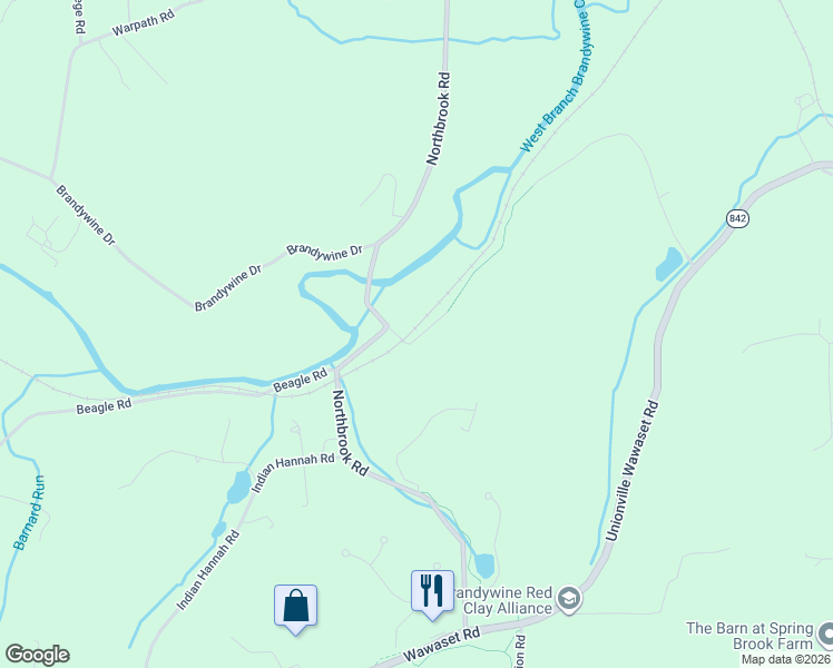 map of restaurants, bars, coffee shops, grocery stores, and more near 185 Bragg Hill Road in West Chester