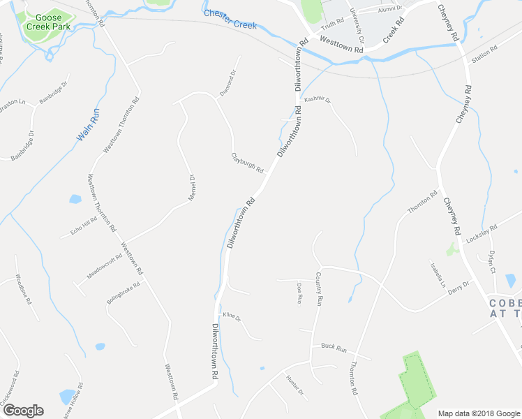 map of restaurants, bars, coffee shops, grocery stores, and more near 64 Dilworthtown Road in Thornton