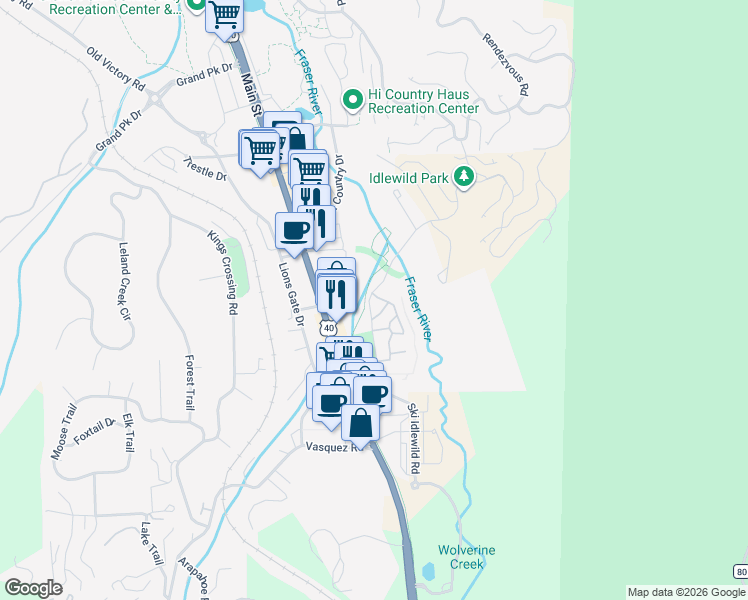 map of restaurants, bars, coffee shops, grocery stores, and more near 413 Sawyer Circle in Winter Park