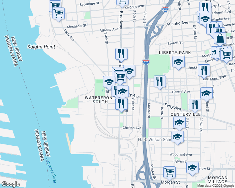 map of restaurants, bars, coffee shops, grocery stores, and more near in Camden