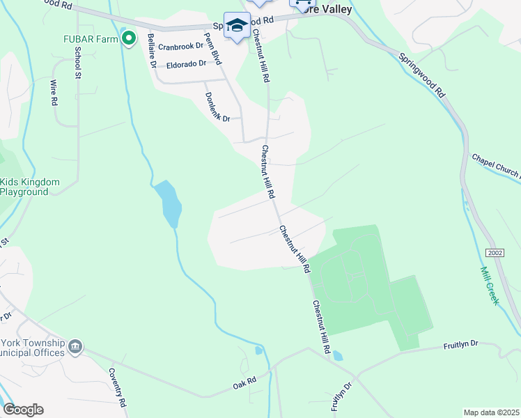 map of restaurants, bars, coffee shops, grocery stores, and more near 2690 Forest Road in York